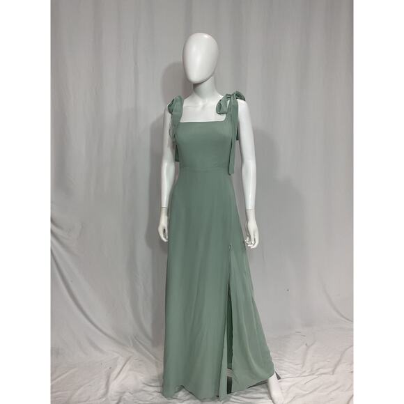 Reformation 'Westerly' Green Square Neck Dress Size 0 - Picture 2 of 5